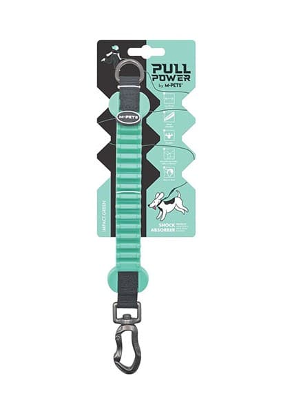 M-Pets Pull Power Köpekler Için Şok Emici Ara Tasma Yeşil 25
