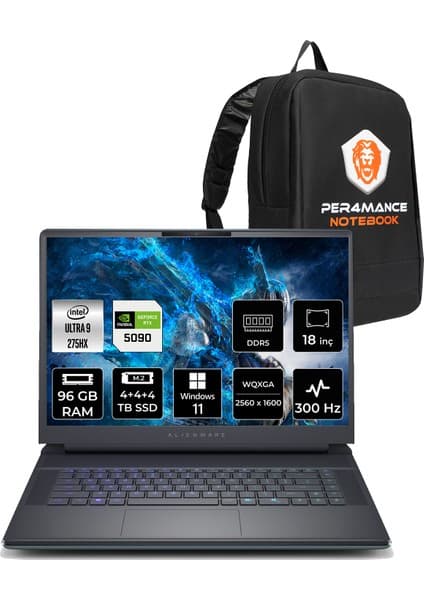 Dell Alienware 18 Area-51 Core Ultra 9 275HX RTX 5090 24GB Fiyatı