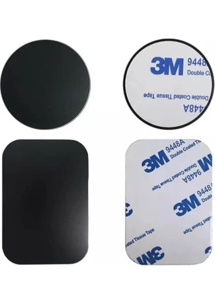 Teknofone 2 Adet Metal Plaka Etiket Disk Demir Sac Mıknatıs Için Cep Telefonu Tutucu Manyetik Araç Telefonu Standı