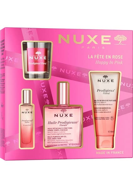 Nuxe Happy Pink Set - Huile Florale 100 ml + Floral Shower