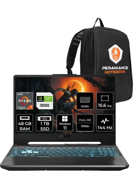 Asus Tuf Gaming A15 Ryzen 7 7445HS RTX 3050 Gaming Laptop Fiyatı