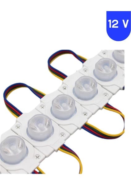12 Volt 1.5 Watt Tek Lensli Rgb 3030 LED Modül IP65 10 Adet Fiyatı