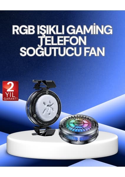 Rgb Işıklı Telefon Soğutucu Fan Cooler Süper Hızlı