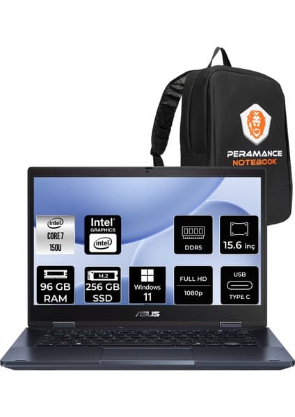 Asus Expertbook B1 Core 7 150U Notebook 96GB RAM 256GB SSD Fiyatı