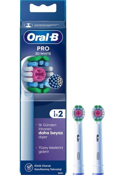 Oral-B Oral B Şarjlı Yedek Başlık 3 Boyutlu Beyazlık Luxe Diş Fırçası