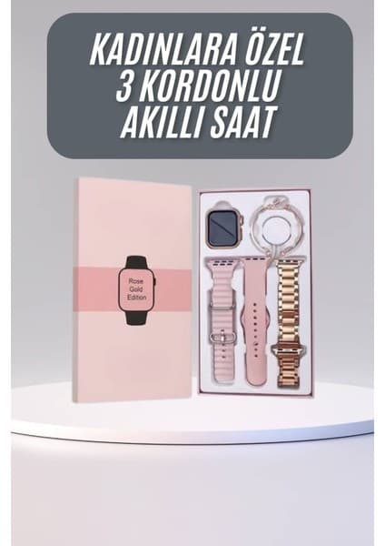 SHN Akıllı Saat 3 Kordonlu ve Aksesuarlı Bayanlar Için Şık Fiyatı