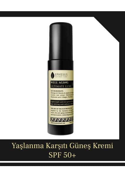 Ephesus Natural Care Yaşlanma Karşıtı Çizgi Azaltıcı ve Cildi Aydınlatıcı Spf 50+ Korumalı Güneş