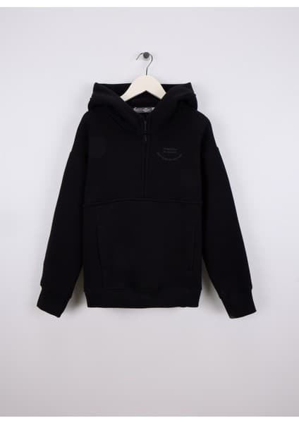 Lee Cooper Düz Erkek Çocuk Siyah Sweatshırt 261 Lcb 241006 Tate
