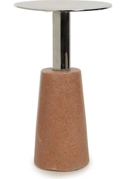Vitale Mermer Ayaklı Metal Mumluk 7*20 cm