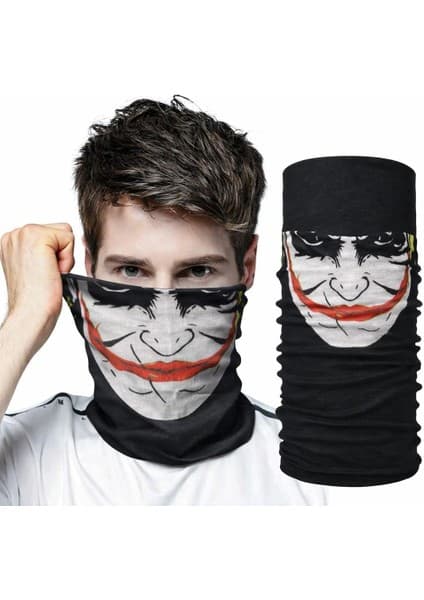 MegaSepet Joker Desenli Çok Amaçlı Buff – Yüz, Boyun ve Bandana Maskesi 5