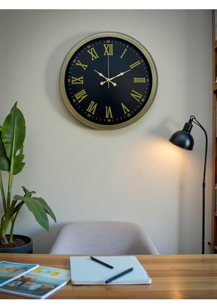Emt Pazarlama Zentime 40 Cm Metal Vintage Roma Rakamlı Duvar