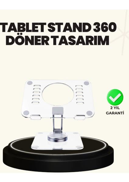 Epilons Ayarlanabilir Şeffaf Tablet Standı Kaymaz Silikon