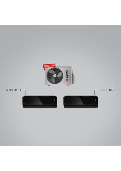 Arçelik 1+2 Multi Klima / 1 Adet 12 Btu Siyah+1 Adet 12 Btu Fiyatı