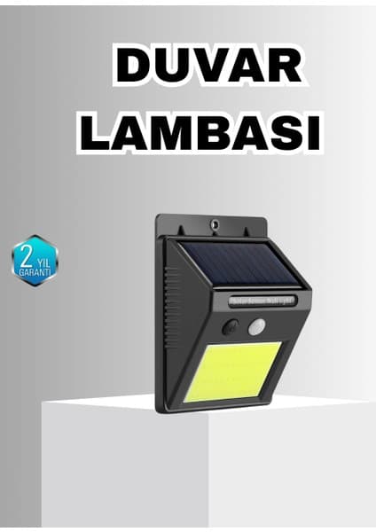 Marsilyan Solar Güçlü LED Dış Mekan Lambası – Güneş Enerjisiyle Şarj Olan Sensörlü Bahçe