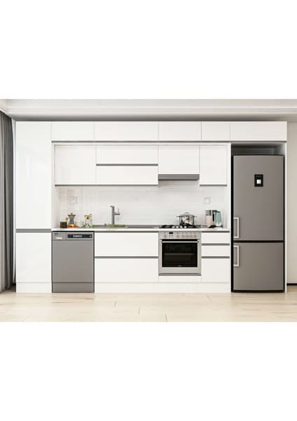 Alvinka 380X240 cm Hg_j Mdf Mutfak Dolabı Beyaz Beyaz Fiyatı