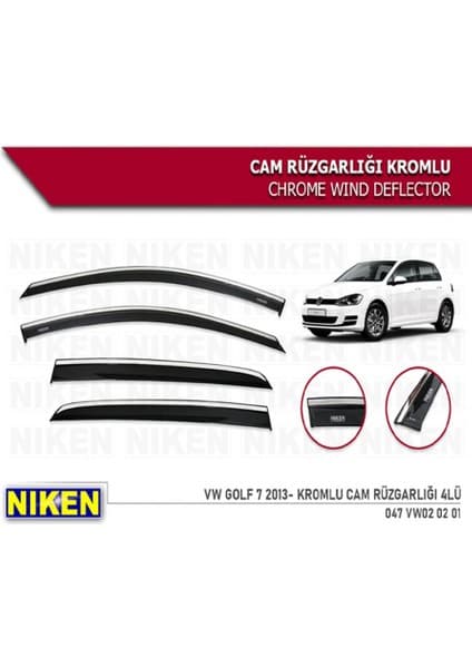 Cam Rüzgarlığı Niken Kromlu Vw Golf7 2013->