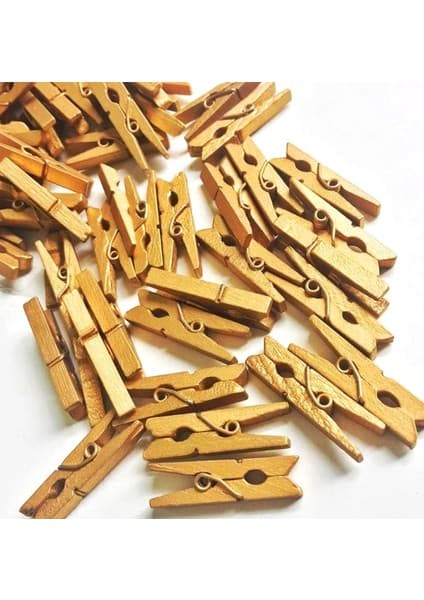 Magicool 100'LÜ Gold Ahşap Mandal 2.5cm (10'lu PAKET-1000 Fiyatı