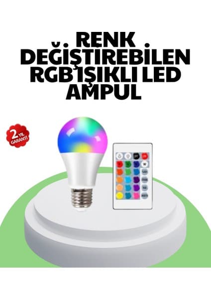 Epilons 2025 Rgb Led Ampul Uzaktan Kumandalı Renkli Işık A Fiyatı