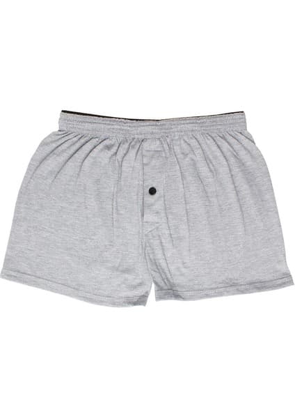 Tutku Erkek Penye Düğmeli Boxer Gri Tekli