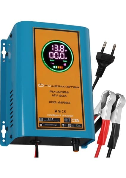 Powermaster PM-22983 12VOLT 20AMPER Dijital Ekranlı Fiyatı