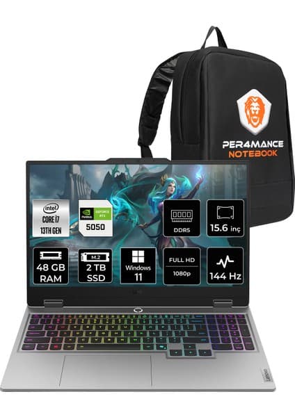 Lenovo Loq 15IRX10 i7 13700HX RTX 5050 8GB Gaming Laptop Fiyatı