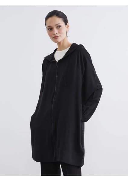 LC Waikiki Kapüşonlu Oversize Kadın Tunik