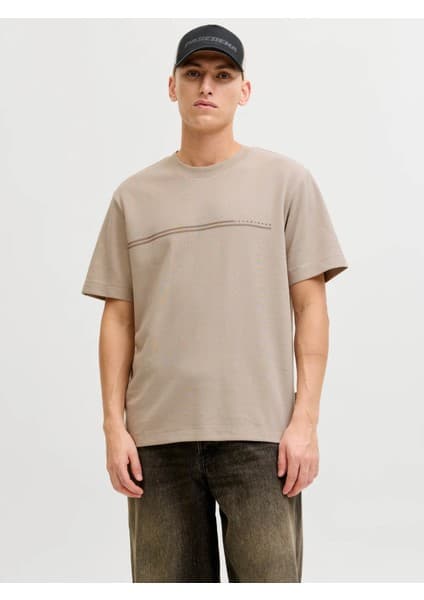 Jack & Jones Jcofusıon Bej Erkek T-Shirt 12289936