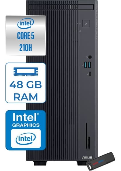 Asus Expertcenter P500MV Intel® Core™ Ultra 5 210H 4.8ghz Aı 48GB Ddr5 4tb SSD Intel® Intel®