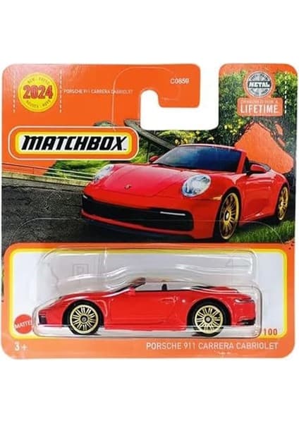 Hot Wheels Matchbox Porsche 911 Carrera Cabriolet - Red (1/64)