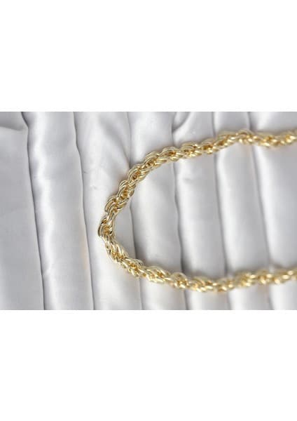 Clariss cm 14K Gold Renk Kalın Burgu Zincirli Model 60 cm Fiyatı