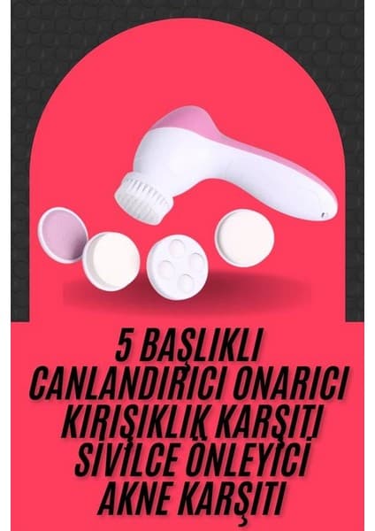 Epilons Cilt Temizleme Ve Masaj Aleti 5 Başlıklı Akne Ve Sivilce