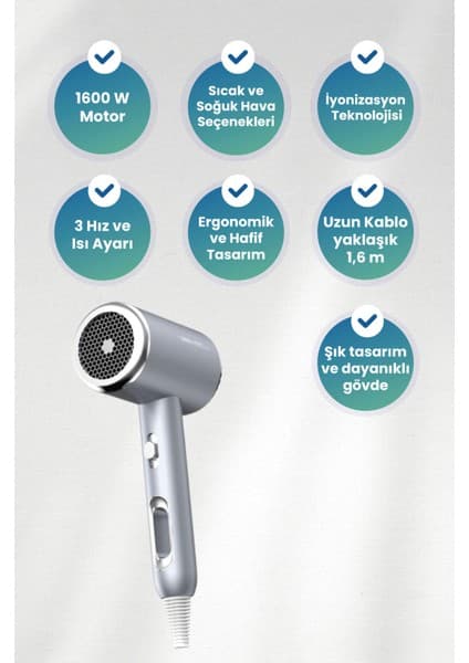 Xo CF2 1600 W Saç Kurutma Makinesi - Elektriklenme Karşıtı Negatif İyon