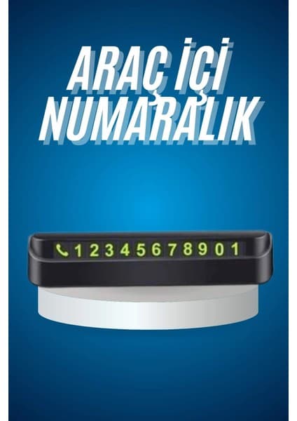 Epilons Araç İçi Numaratör Numaralık Oto Cam Kartı Fosforlu