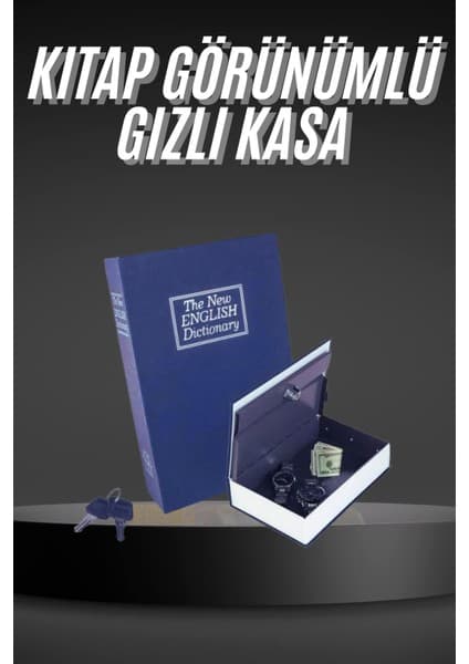 Kilitli Gizli Kasa Sözlük Kumbara Kitap Sözlük Görünümlü