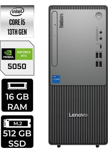 Lenovo Thinkcentre Neo 50T i5 13400 RTX 5050 8GB Masaüstü Fiyatı