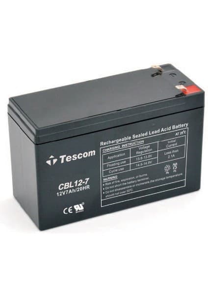 Tescom Combatt CBL12-7 12V 7AH Bakımsız Kuru Akü. Ups Için Uygundur.