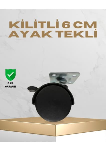 Azrlya Sehpa ve Masa Için 6 cm Kilitli Ayak -