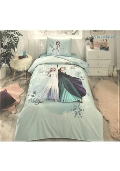 Özdilek Disney Kapitoneli Nevresim Takımı Ranforce Mint Frozen
