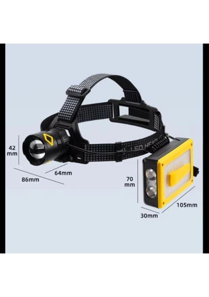 F.b.ı Pro F-3003 Alüminyum PM10-TG LED Type-C Powerbank ve Solar Şarjlı Kamp Kafa