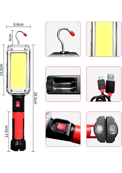 AyrStore USB Şarjlı Oto Tamirci Çalışma Lambası WT-733 Fiyatı