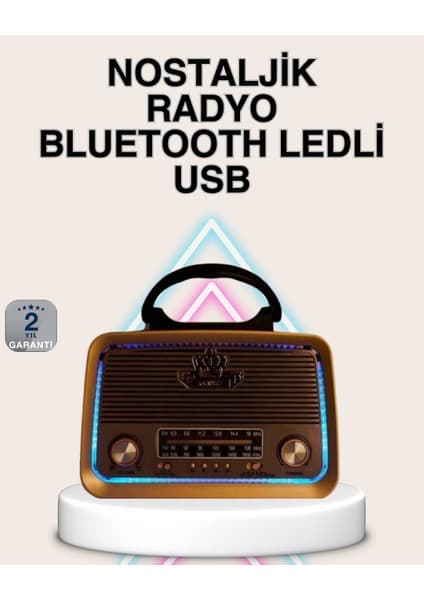 Ahşap Nostaljik Radyo Bluetooth USB Sd Kart Destekli Fiyatı