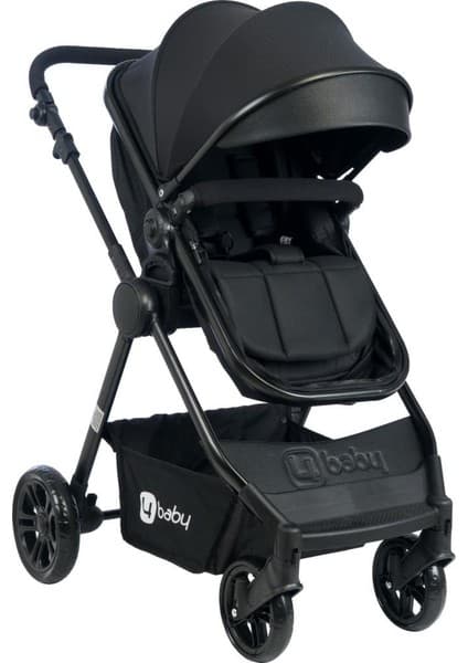 4 Baby Cool Siyah Travel Sistem Bebek Arabası 18 kg Taşıma Kapasitesi ile Katlanabilir