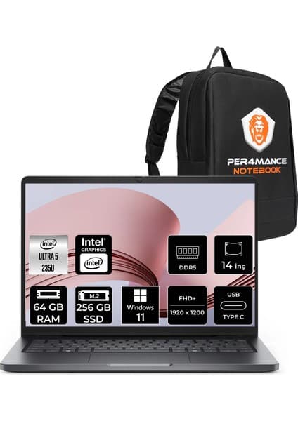Dell Pro 14 Core Ultra 5 235U Notebook 64GB RAM 256GB SSD Fiyatı