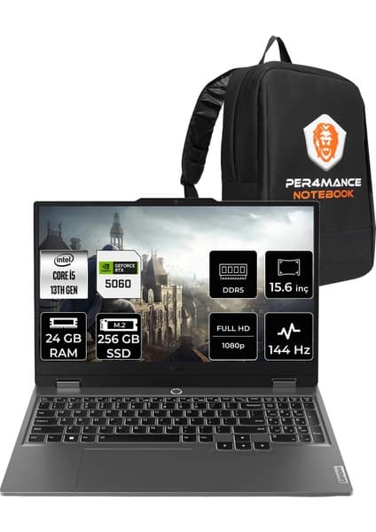 Lenovo Loq i5 13450HX RTX 5060 8GB Gaming Laptop 24GB RAM Fiyatı