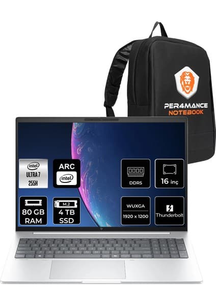 HP Elitebook 8 Aı G1I Core Ultra 7 255H 80GB RAM 4TB SSD 16 Fiyatı