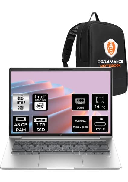 HP Probook 4 G1I Core Ultra 7 255U 48GB RAM 2TB SSD 14 FHD+ Fiyatı