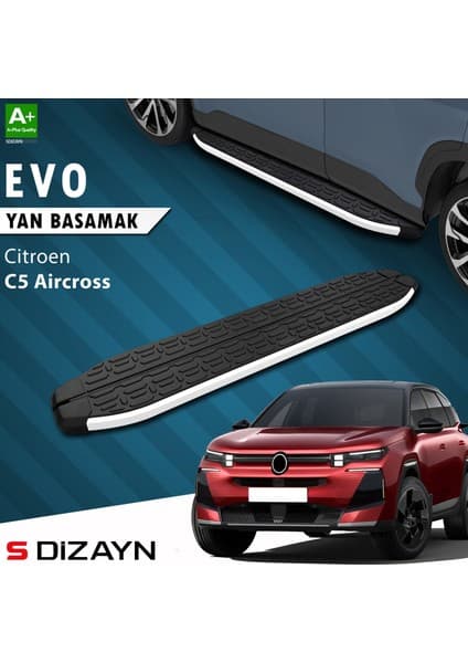 S-Dizayn Citroen E-C5 Aircross Elektrikli Evo Aluminyum Yan Basamak 193 cm 2024 Üzeri A+