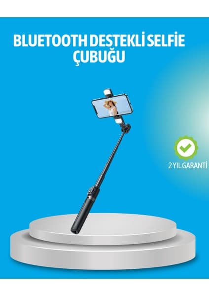 Toyigoo Bluetooth Işıklı Uzaktan Kumandalı Selfie Çubuğu – 130 cm