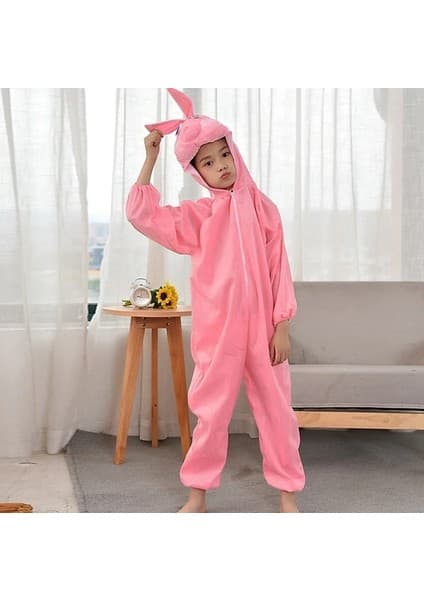 Colezium Çuk Tavşan Kostümü Pembe Renk 6-7 Yaş 120