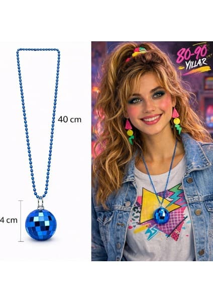 Eco Port Retro Disko Topu Şekilli 8039LER 9039LAR Mavi Renk